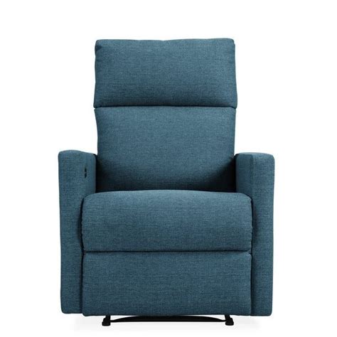 Carson Carrington Skorping Blue Power Wall Hugger Recliner Chair With