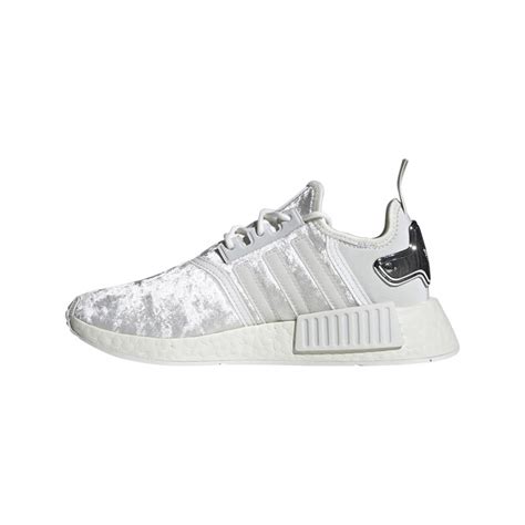 Buy Adidas Originals Womens Nmd R1 Trainers Crystal White Crystal White Silver Metallic