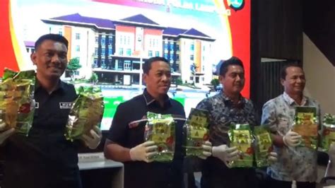 Polda Lampung Gagalkan Pengiriman Narkotika Jenis Sabu Seberat 30 Kg