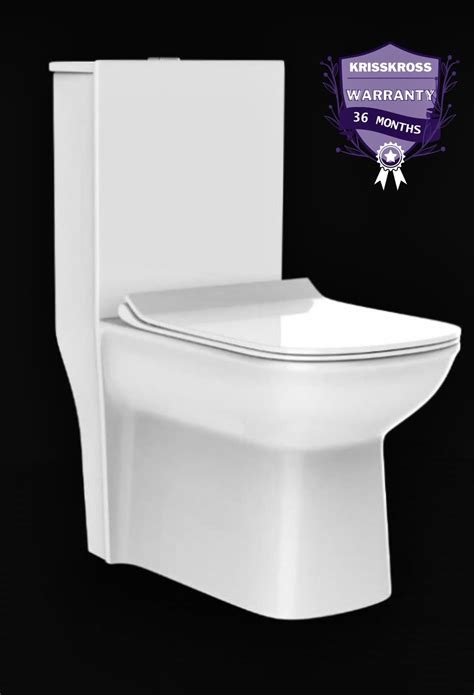 Krisskross Premium Rimless Floor Mounted One Piece Water Closet Ceramic