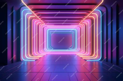 Premium Photo Realistic Neon Lights Wallpaper Realistic Neon Wallpaper Realistic Neon Lights