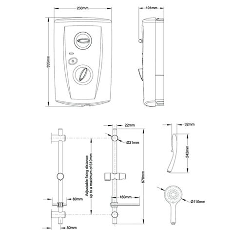 Triton T80 Electric Shower Sp8008pf 8 5kw White Chrome