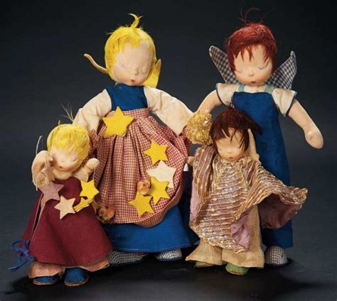 Four Cloth Angel Dolls From Shirley Temple S Doll Collection