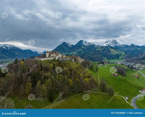 Famous Gruyere Castle in Switzerland Also Called Schloss Greyerz Stock ...