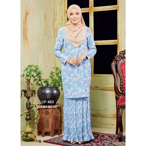 Baju Kurung Moden Kembang Payung Pleated Xs Xl Plus Size Shopee Malaysia