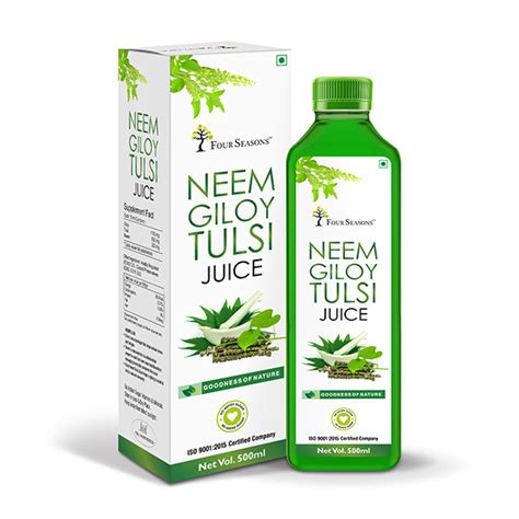 Buy Four Seasons Neem Giloy Tulsi Juice 500 Ml Online At Best Price Ayurvedic Juices