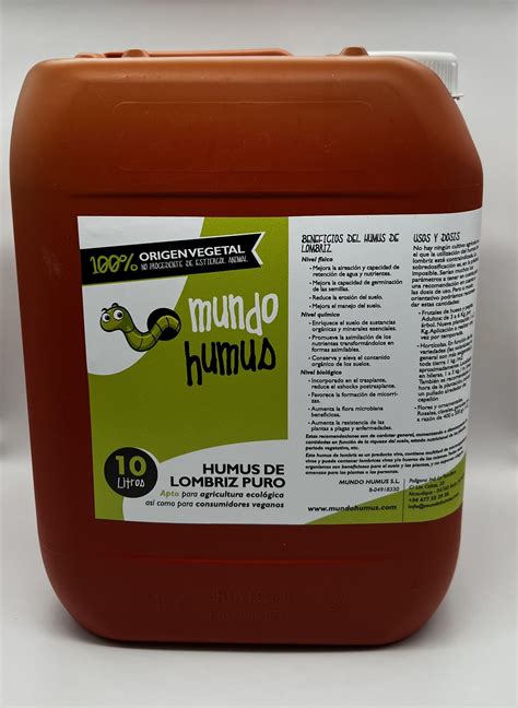 Humus de Lombriz Líquido MH 10 LITROS Mundo humus