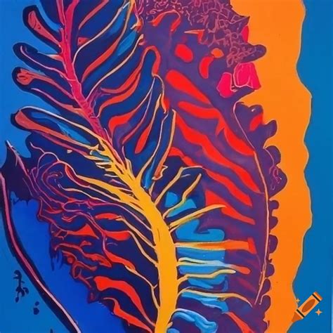 Colorful Linocut Art Piece On Craiyon