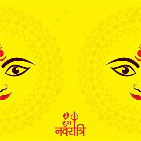 Navratri Utsav Greeting Card Holy Religious Traditional Vector Holy