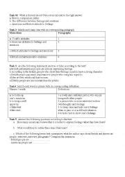 Tasks About Feelings Esl Worksheet By Innessoul