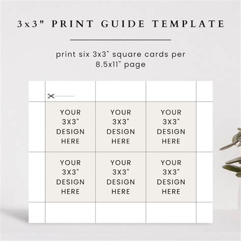 3x3 Square Template Etsy