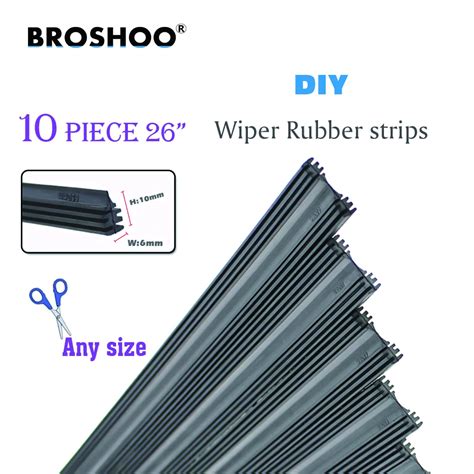 Broshoo Car Wiper Blade Strip Pcs Lot Auto Vehicle Insert Rubber