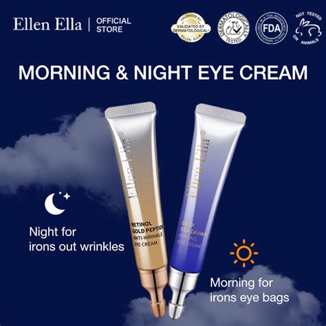 1099 Get 2 Tubes Eye Cream ELLEN ELLA Morning Night Eye Cream