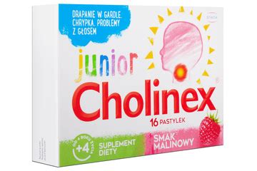 CHOLINEX JUNIOR O SMAKU MALINOWYM 16 Pastylek Zaufane Apteki Pl