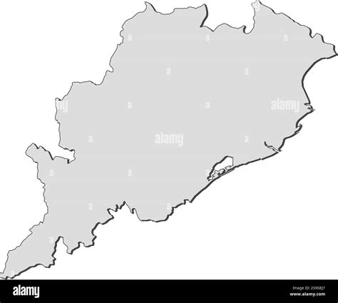 Map Of Orissa A Province Of India Stock Vector Image And Art Alamy