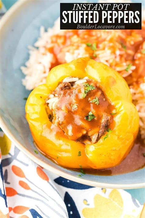 Instant Pot Stuffed Peppers recipe | Boulder Locavore®