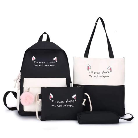 Kit Mochila Bolsas Juvenil Escolar Passeio C Chaveiro Shopee Brasil