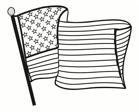 American Flag Clip Art Black and White | Free Download