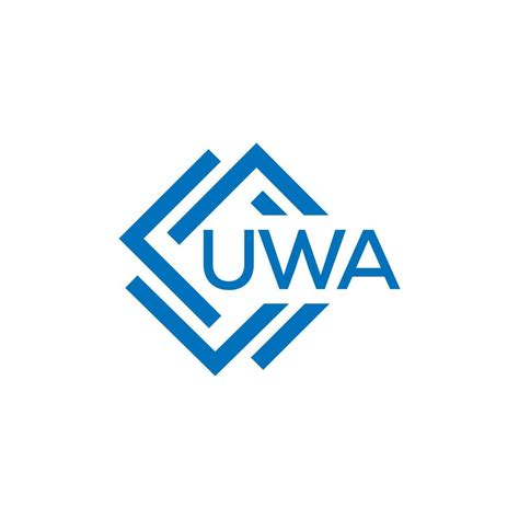 UWA technology letter logo design on white background. UWA creative ...