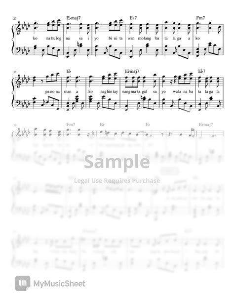 Zack Tabudlo Pano Piano Sheet Music Sheets By Mel S Music Corner