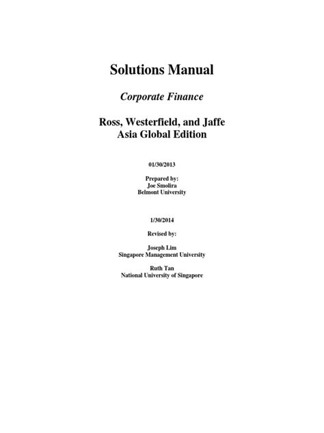 corporate finance ch  beta finance capital asset pricing model