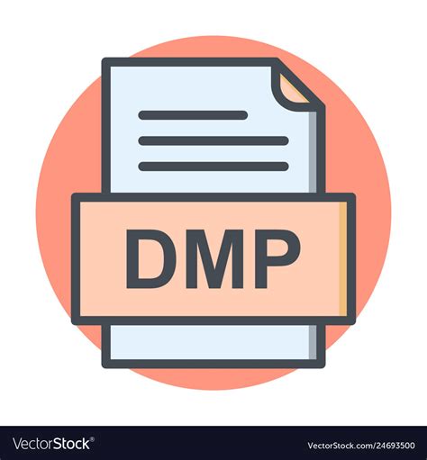 Dmp File Document Icon Royalty Free Vector Image