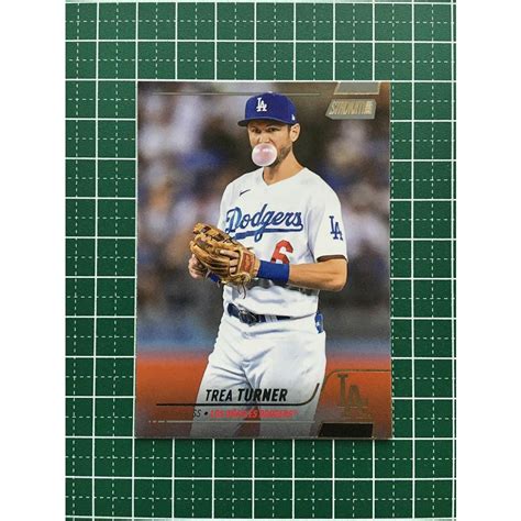 ★topps Mlb 2022 Stadium Club 177 Trea Turner Los Angeles Dodgers ベース