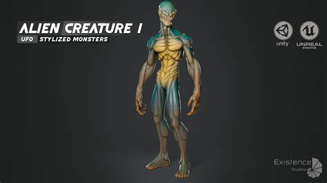 ArtStation - Alien Creature 01 – Low Poly Stylized Monsters – Animation ...