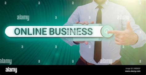 Signo Que Muestra Online BusinessTransacciones Comerciales Que