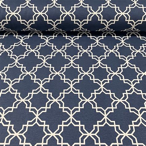 Moroccan Upholstery Fabrics Oriental Quatrefoil Water Etsy