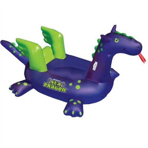 Swimline Giant 115 Inflatable Sea Dragon Ride On Pool Float Lake Raft