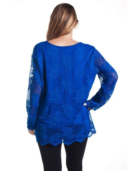 Large Size Lace Top 4325 Royal Blue Grossiste Pret A