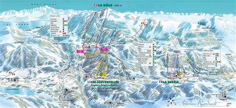 Les Rousses Ski Map France Europe