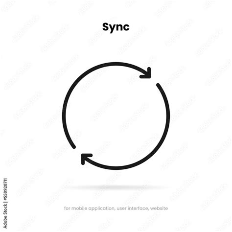 Vetor De Flat Isolated Vector Elements Minimal Modern Sync Reload