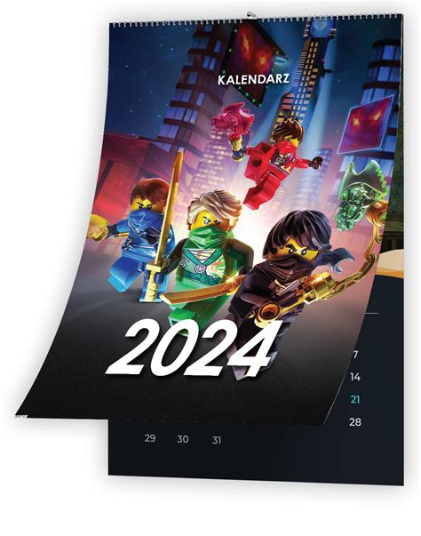 Kalendarz Ścienny 2024 Pdm Lego Ninjago 13 Stron A3 14397552402