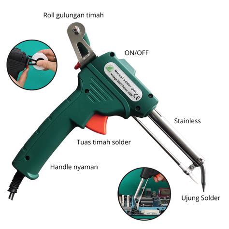 Solder Timah Otomatis Watt Soldering Iron Volt