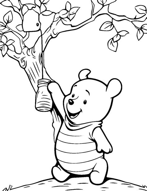 Winne The Pooh Coloring Sheets Etsy