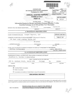 Fillable Online ANNUAL AUDITED REPORT FORM Sec Gov Fax Email Print