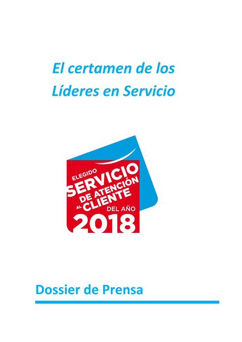 Pdf El Certamen De Los L Deres En Servicio Relaci N Cliente La