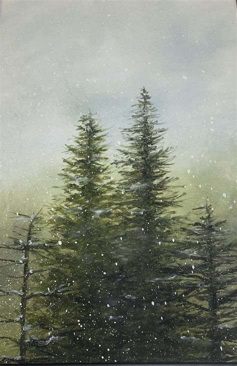 PINE TREES IN SNOW — Nonneta and Friends Creative