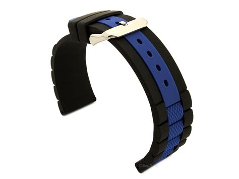 22mm Blue Silicone Watch Strap Atelier Yuwa Ciao Jp