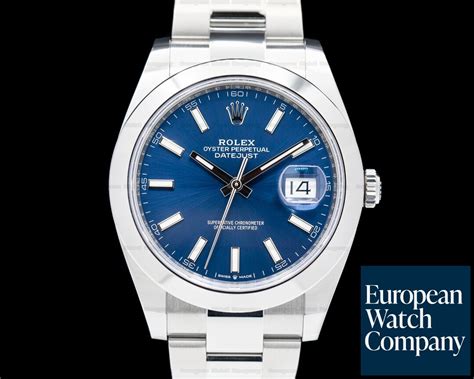 Rolex 126300 Datejust 41 Blue Stick Dial SS Oyster 2023 46586