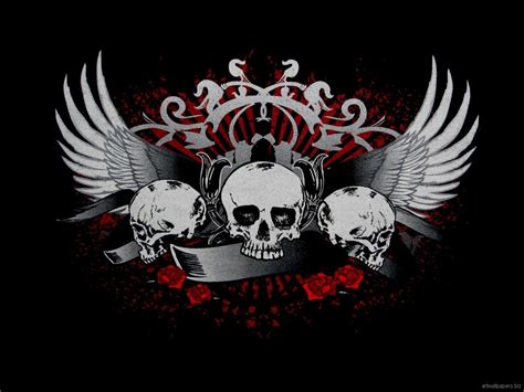 Skull With Wings Wallpapers Top Free Skull With Wings Backgrounds Wallpaperaccess