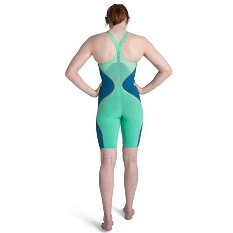 Speedo Fastskin LZR Pure Intent Close Back Kneeskin Swimsuit Green Swiminn