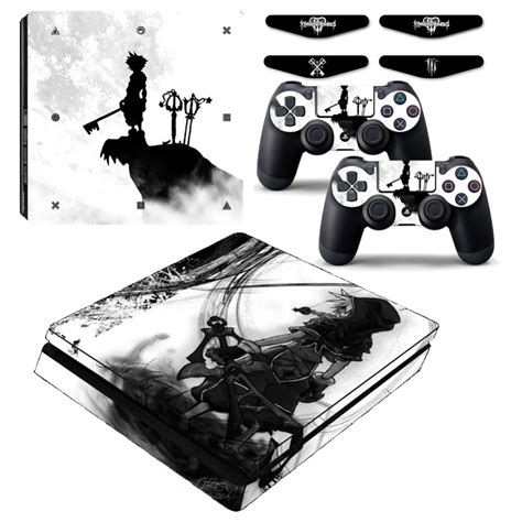 Junsi Kingdom Hearts Body PS4 Slim Vinyl Skin Decal Sticker Cover For