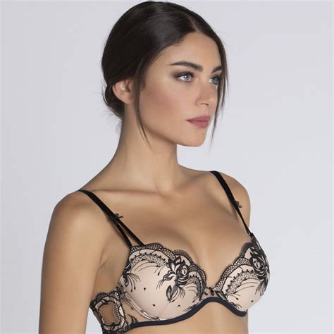 Lise Charmel Lingerie Follement Sexy Push Up Bra Nude Black Ach