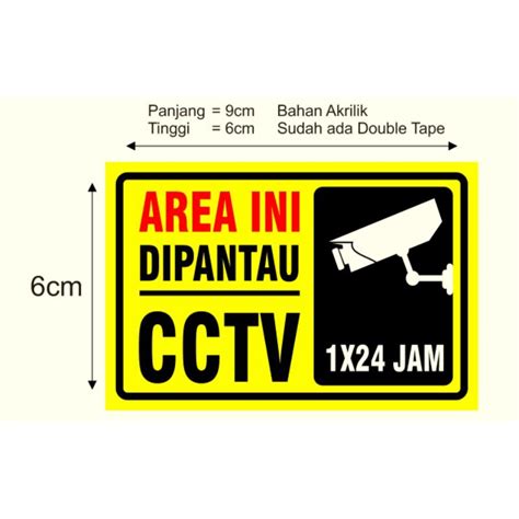 Jual Area Ini Di Pantau Cctv Bahan Akrilik X Cm Shopee Indonesia