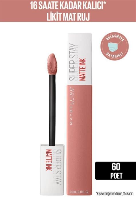 Maybelline New York Super Stay Matte Ink Unnude Likit Mat Ruj Poet Nude Fiyat Yorumlar