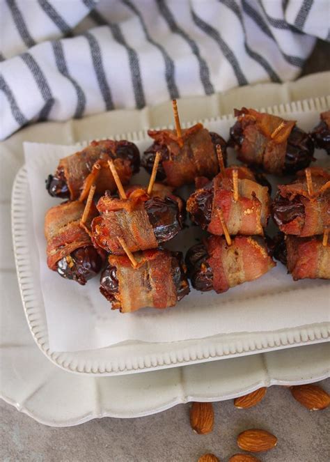 Just Jessie B Bacon Wrapped Stuffed Dates Paleo Whole30 New Year S Snacks Paleo Snacks