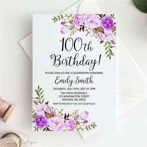 100th Birthday Etsy